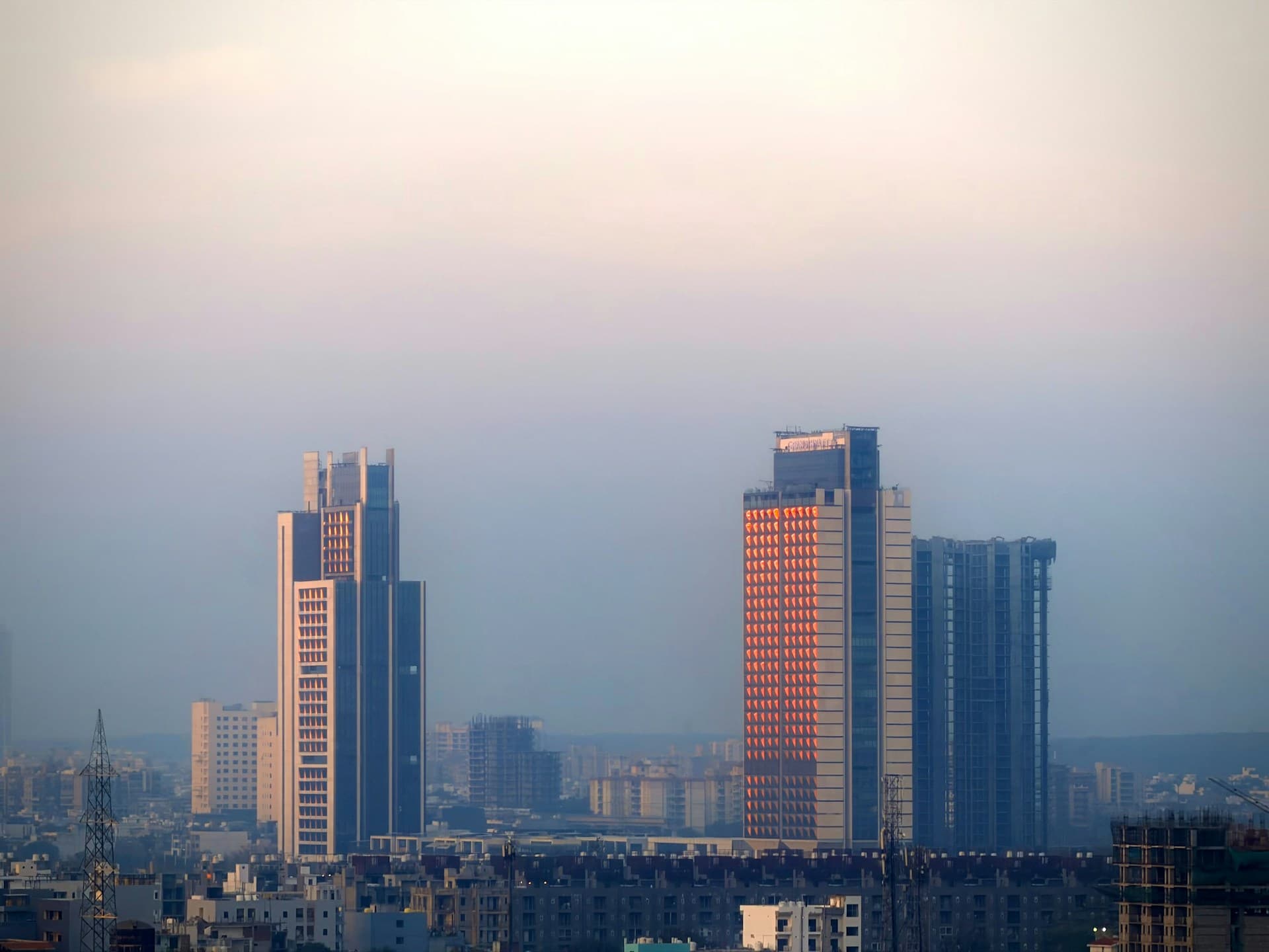 Quiet green spaces and calm residential towers at Crown Residences