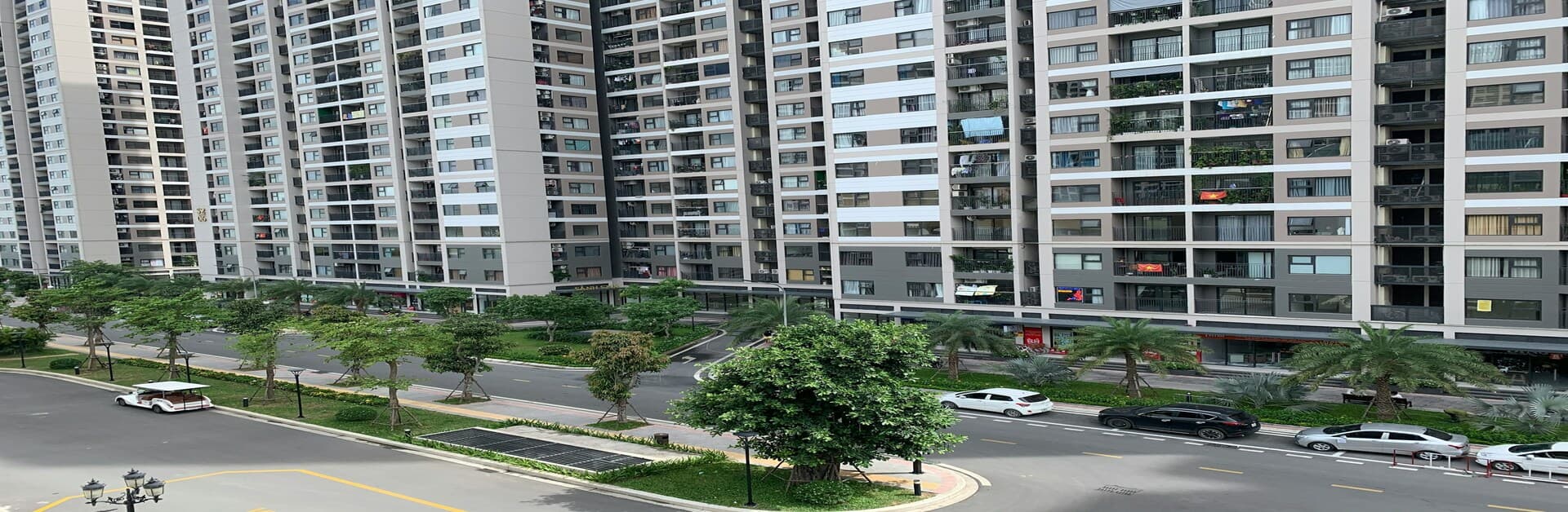 Metro line and residential buildings in Kukatpally Hyderabad