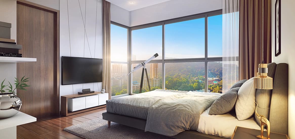 Godrej Exquisite Thane Mumbai modern bedroom interior