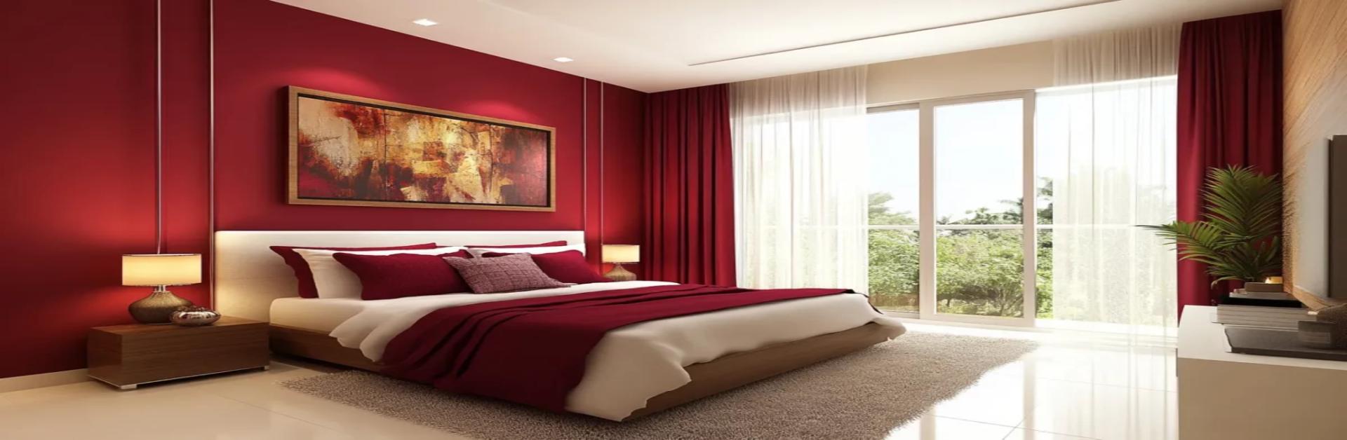 maroon colour combination for walls