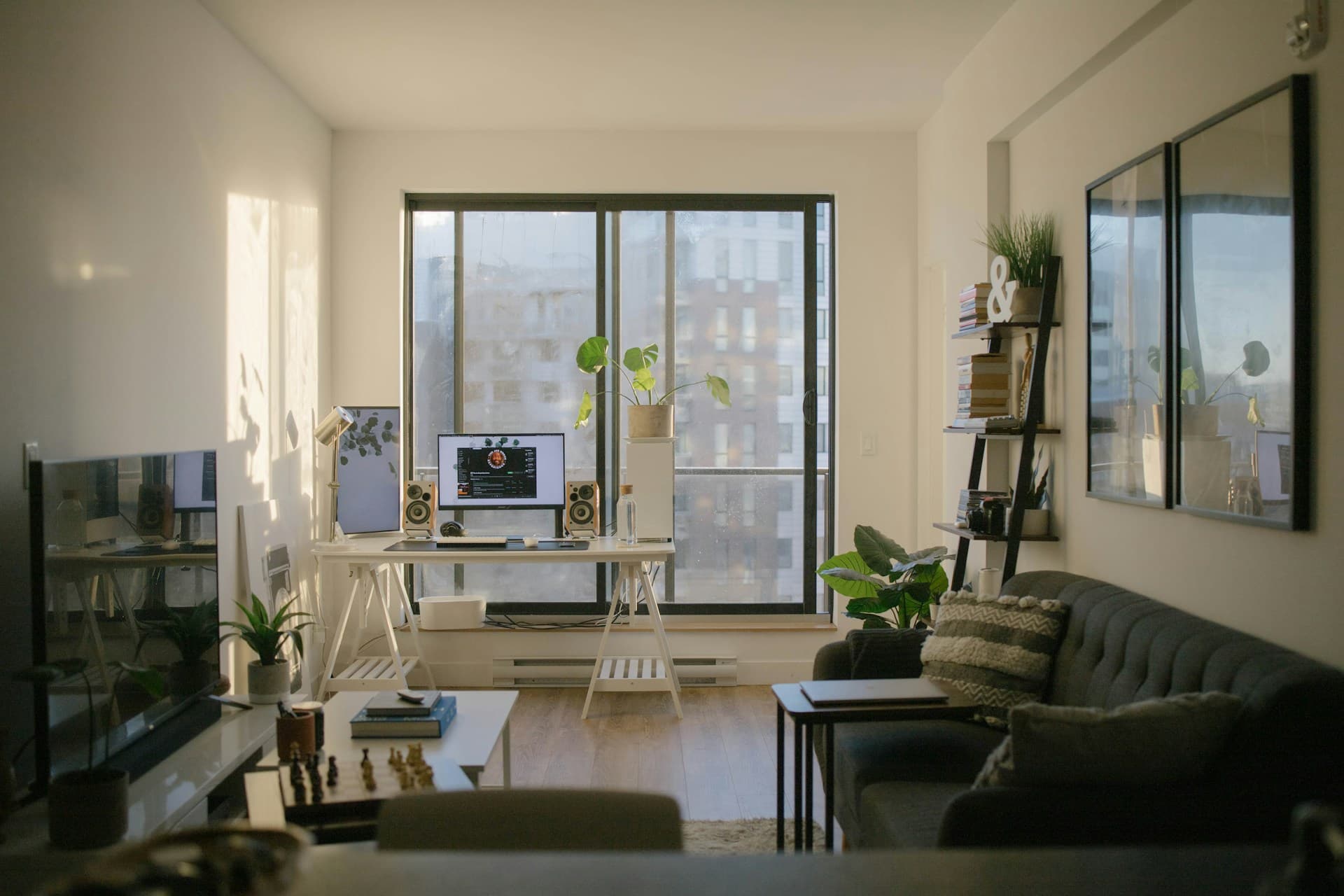 Modern apartment designed for work life balance with wellness spaces and home office