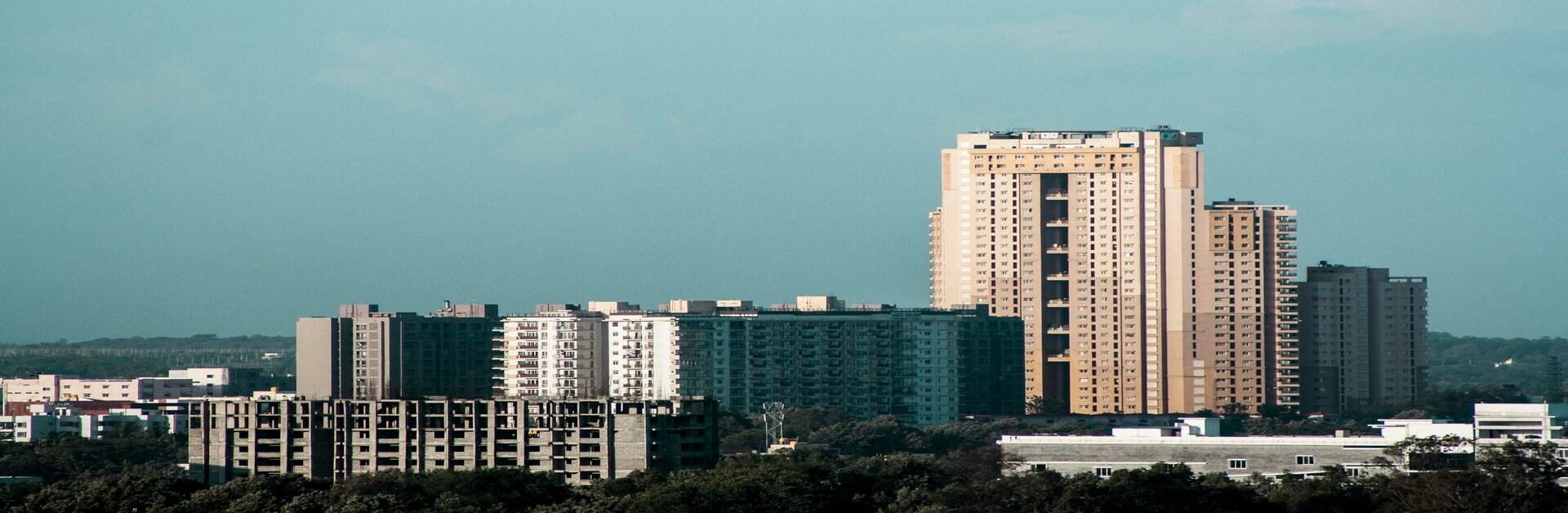 Residential towers in North Bangalore