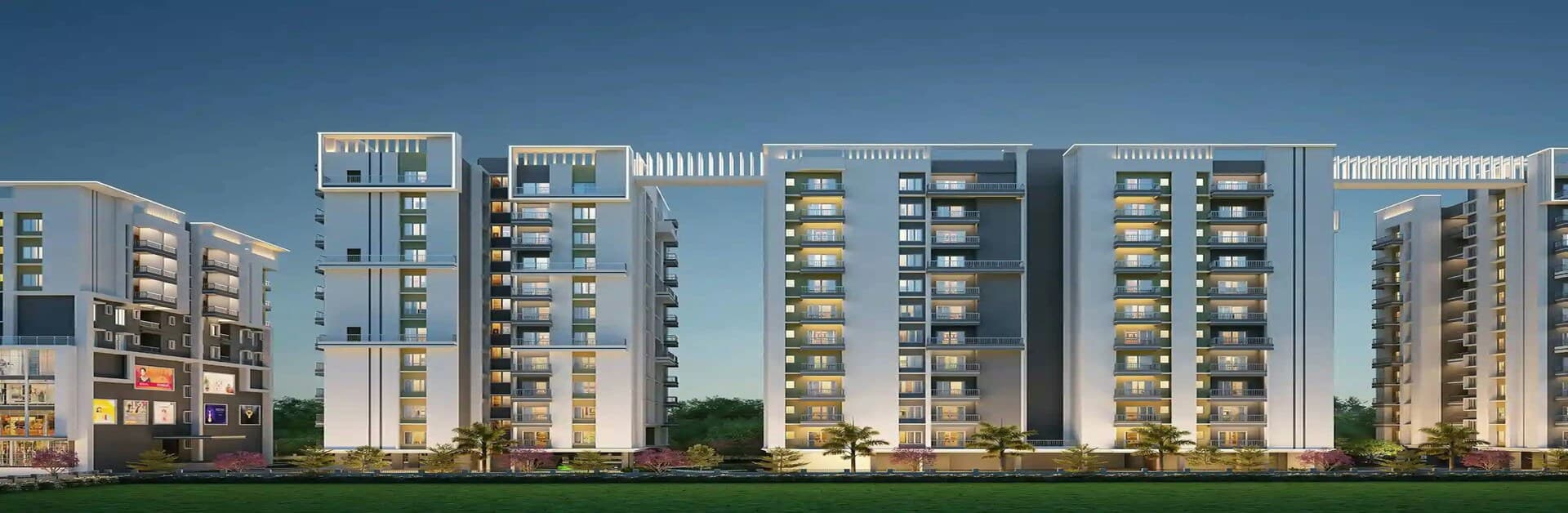 Spacious living room at Godrej Aveline in Yelahanka