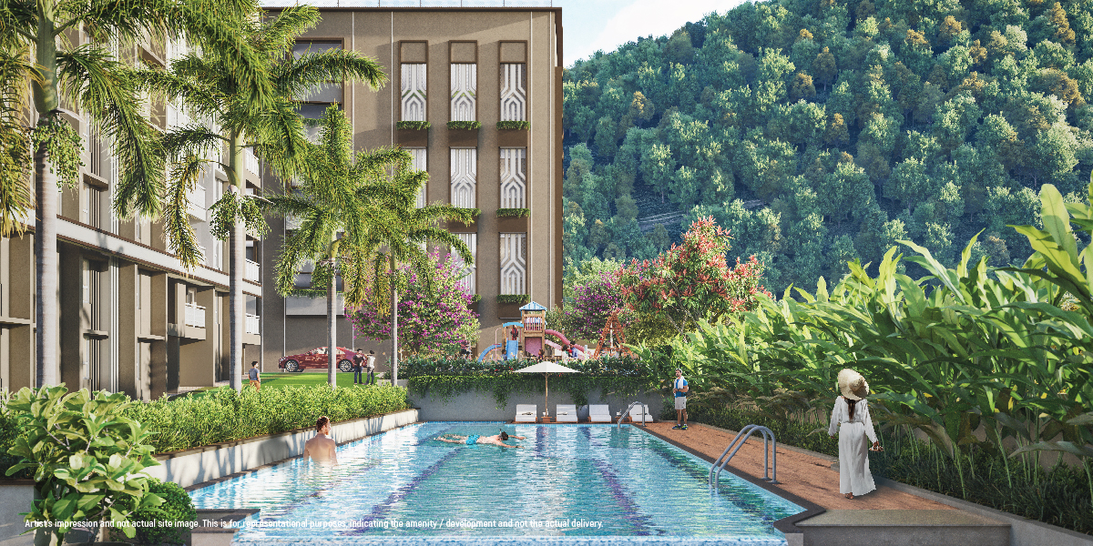 Godrej Hillside 3, Swimming Pool View
