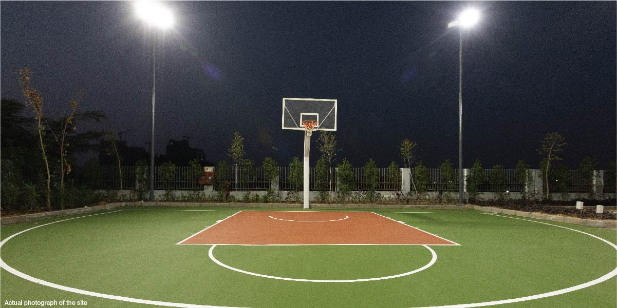 Godrej Icon, Sector 88A, Gurgaon | Basketball Area Night View