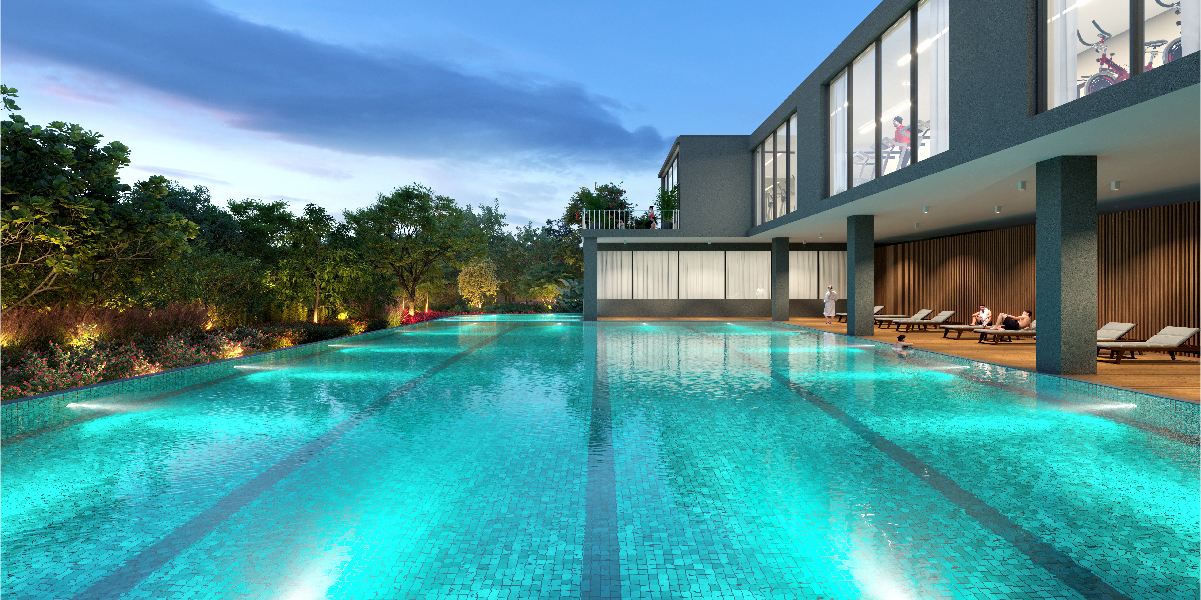 Godrej splendour bangalore swimming pool view