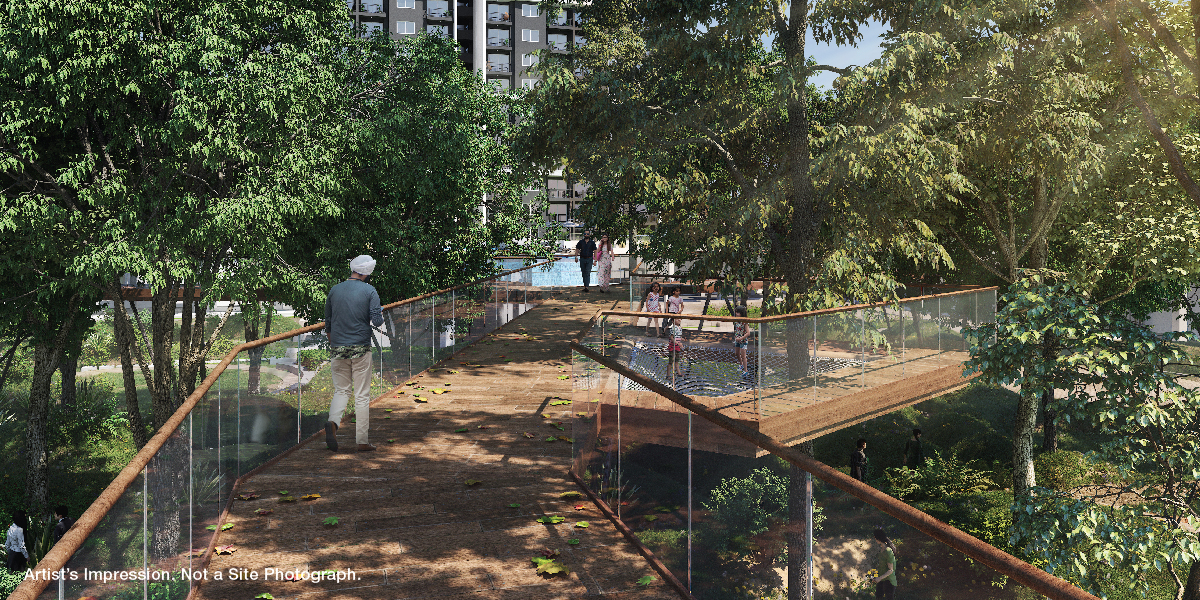 Godrej Woods Noida Walkway