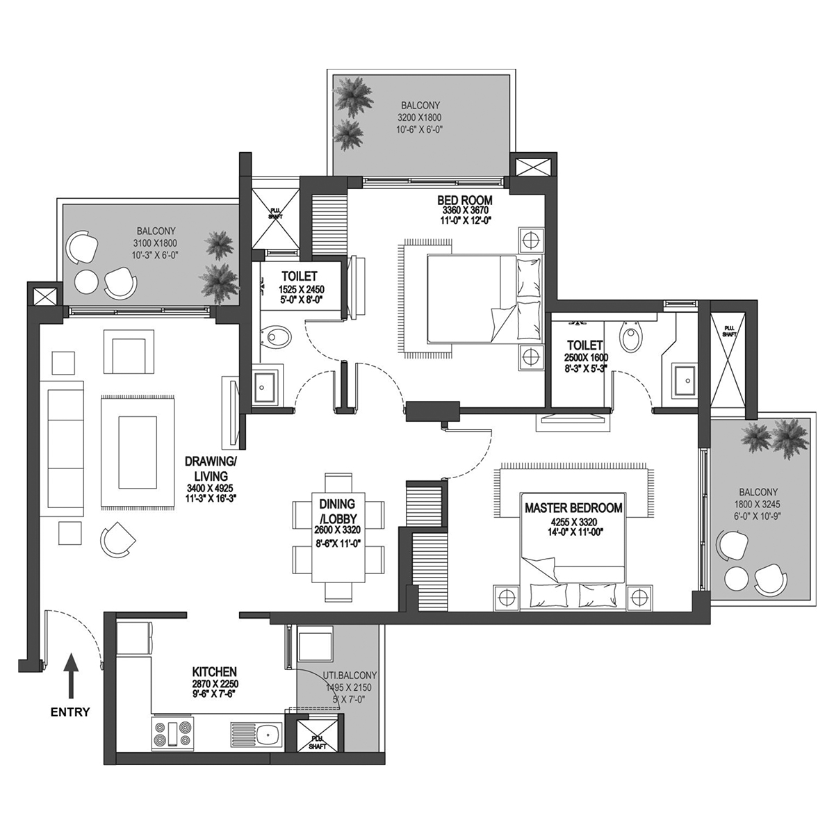 2 BHK Tower-7