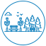 82% open and green area